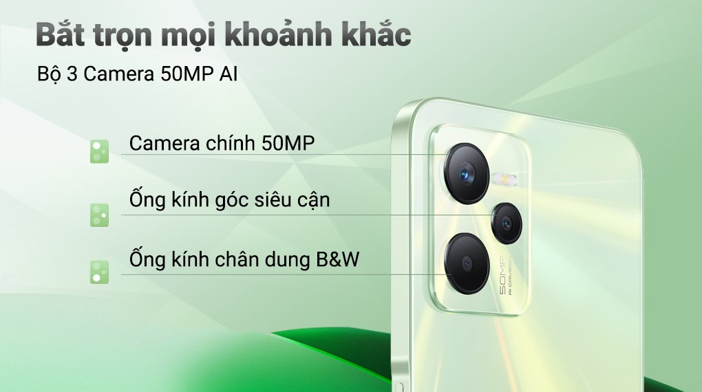 Điện thoại Realme C35 128GB ( Xanh ngọc , Đen )