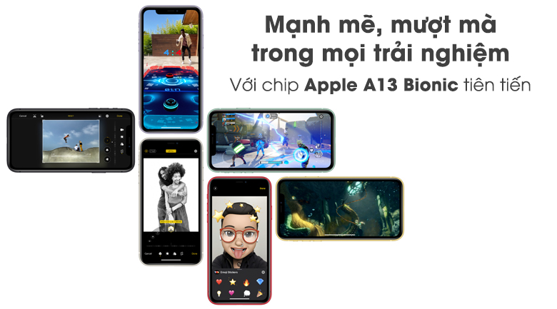 Điện thoại iPhone 11 128GB (Đen, Trắng)