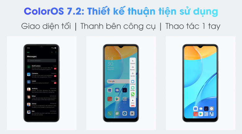 Điện thoại OPPO A15s 4/64GB (Xanh Dương, Đen)