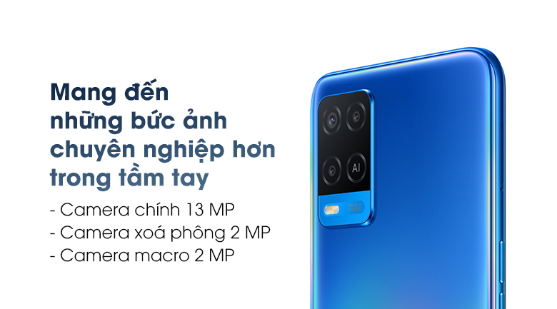 Điện thoại OPPO A54 4/128GB (Xanh Dương, Đen)