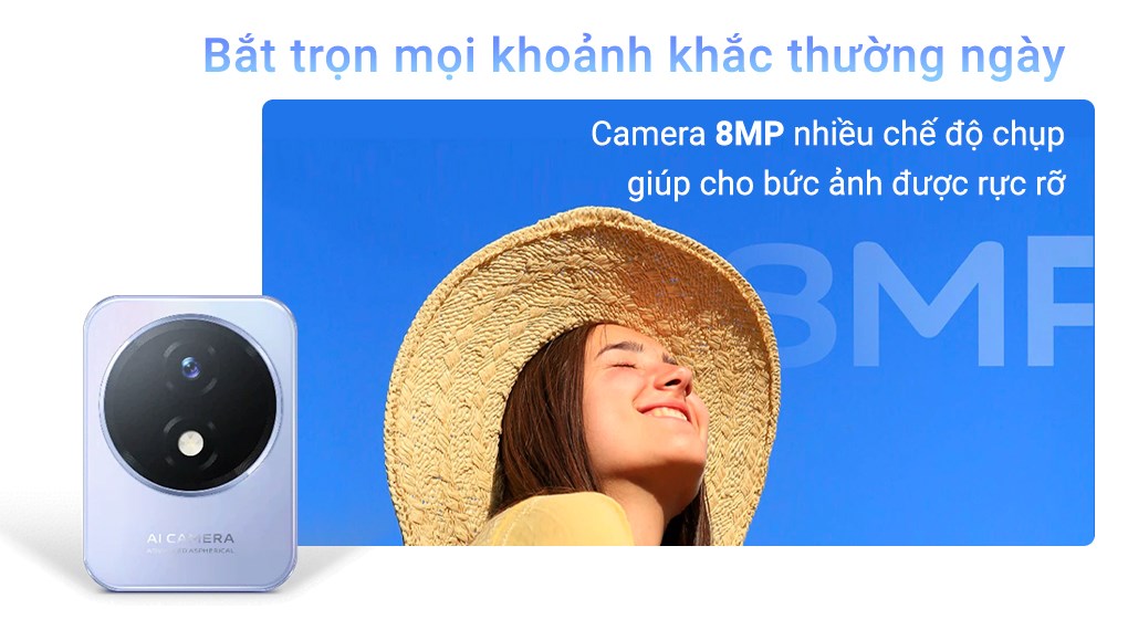 Điện thoại Vivo Y02A ( Xanh Tím , Đen )