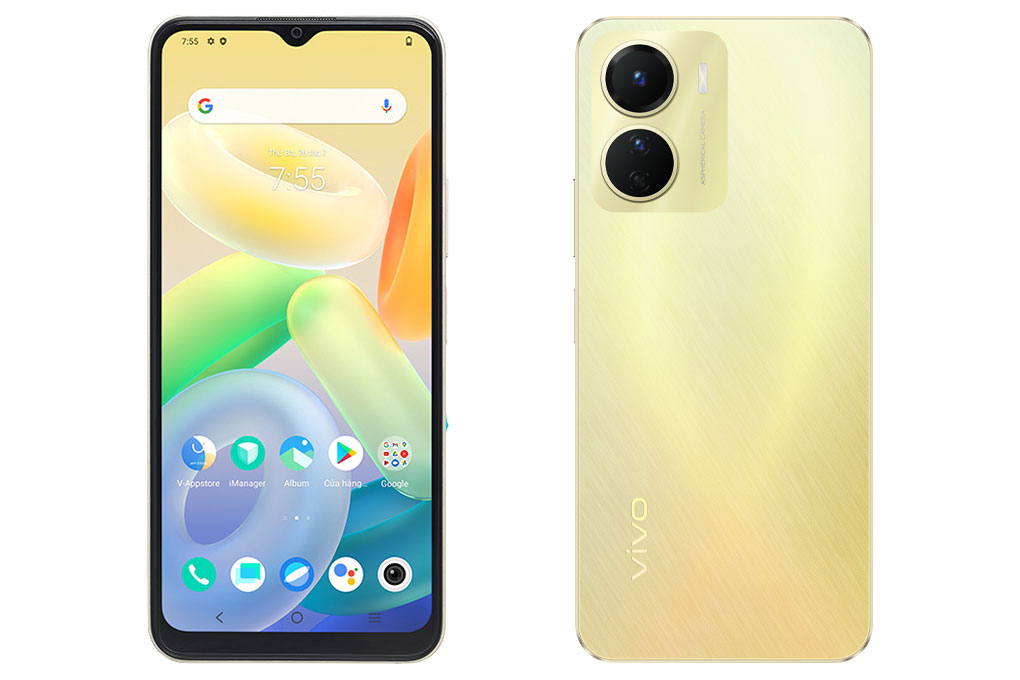 Điện thoại Vivo Y16 128GB (Vàng, Đen)