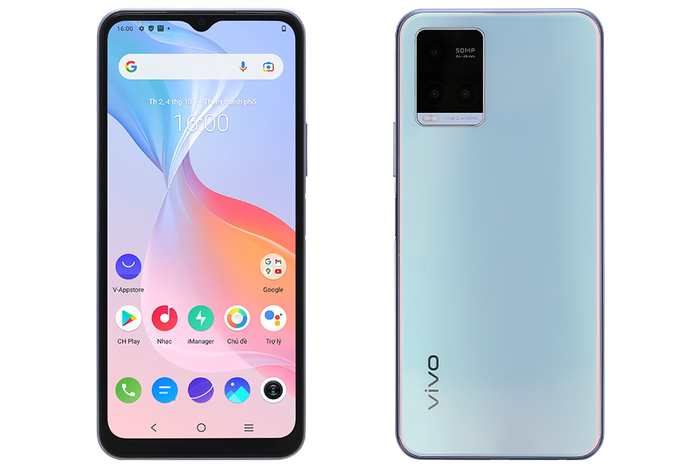 Điện thoại Vivo Y21s 4/128GB   ( Xanh , Trắng )