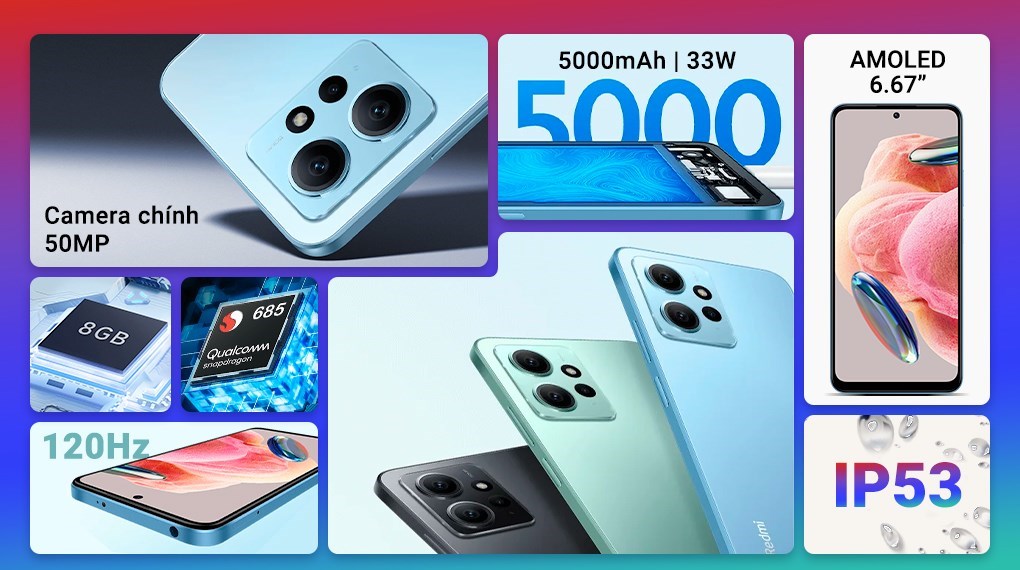 Điện thoại Xiaomi Redmi Note 12 4G (8GB/256GB)
