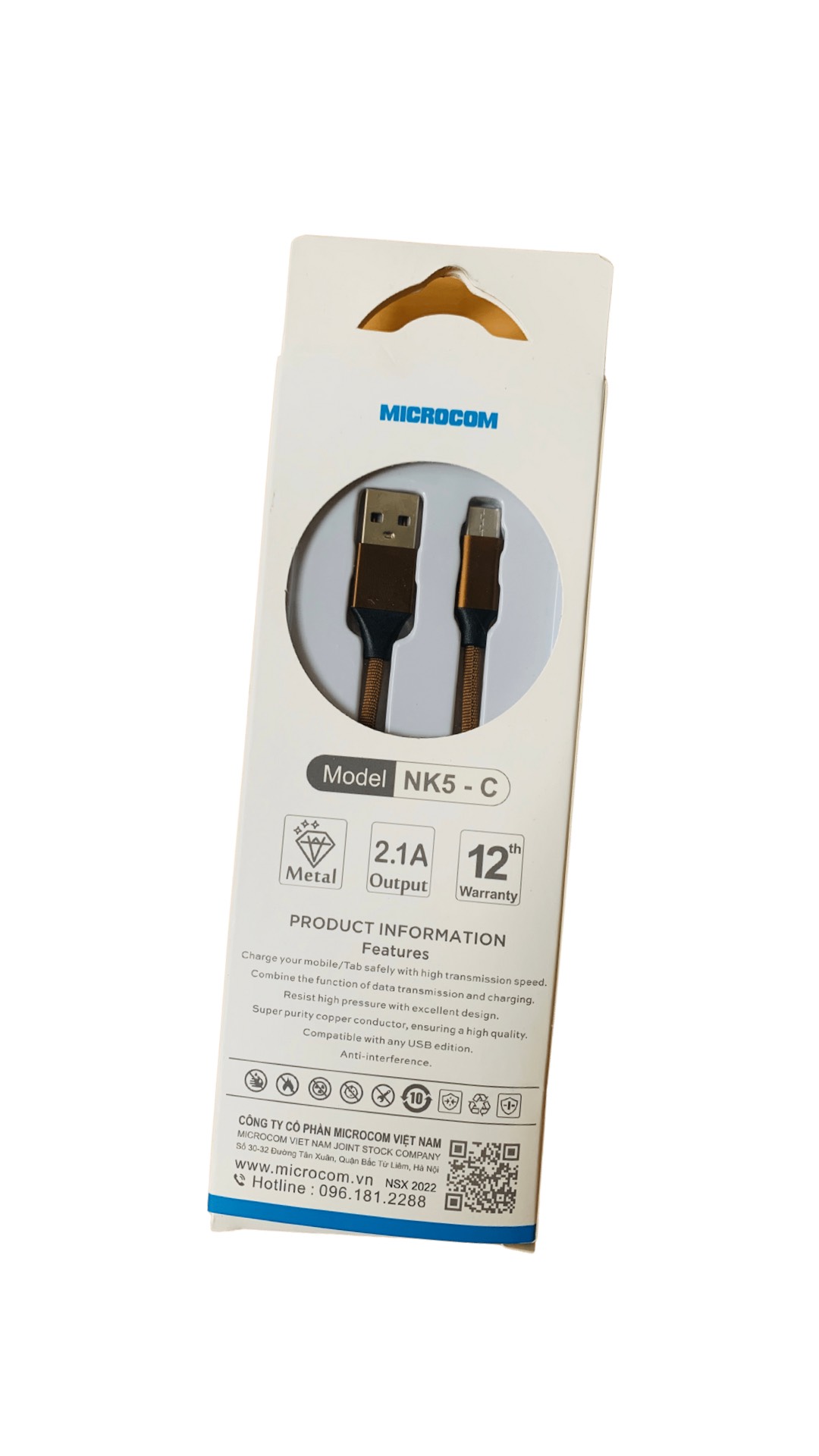 Dây Sạc MICROCOM Type-C 1M (Model : NK5-C )