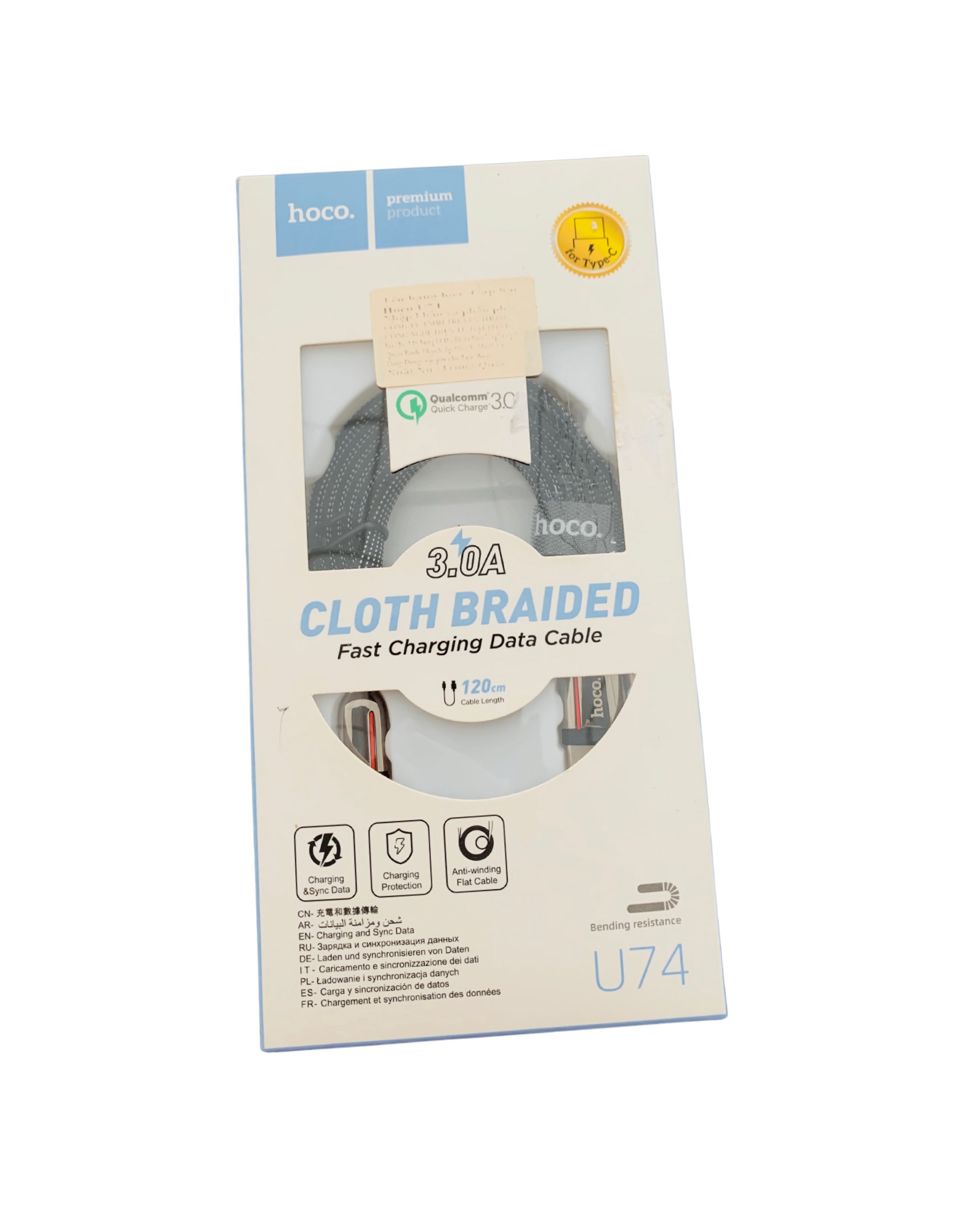 Dây Sạc Hoco Cloth Braided 1m2  Type-C Mode No : U74