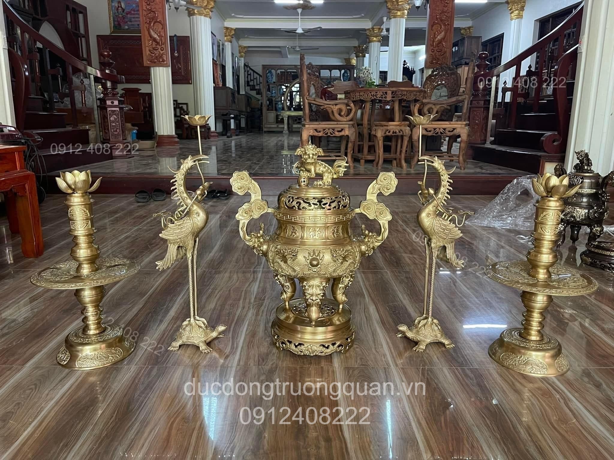 Bộ Đỉnh Đồng Vàng Cao Cấp