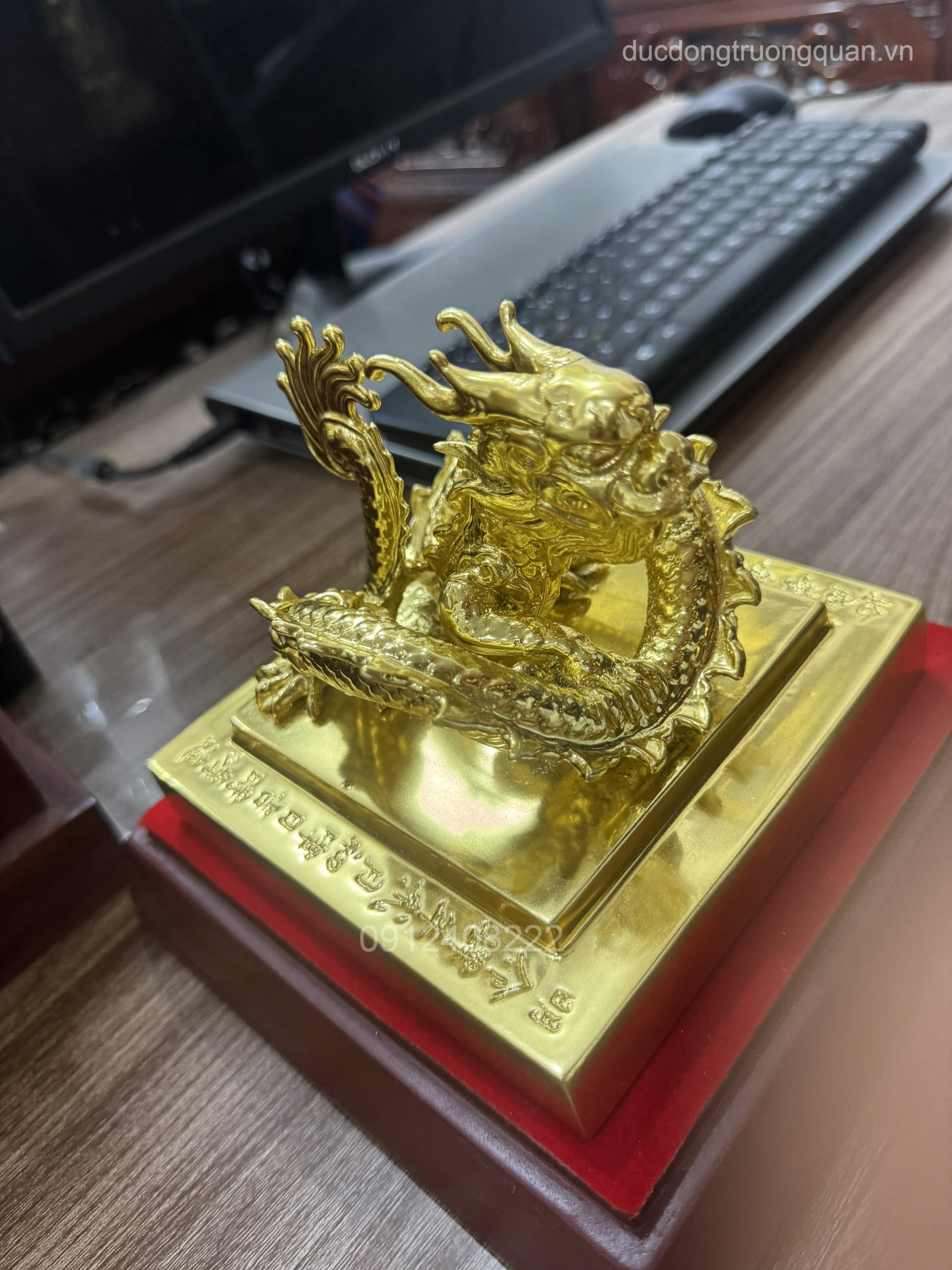 ẤN RỒNG HOÀNG ĐẾ CHI BẢO DÁT VÀNG