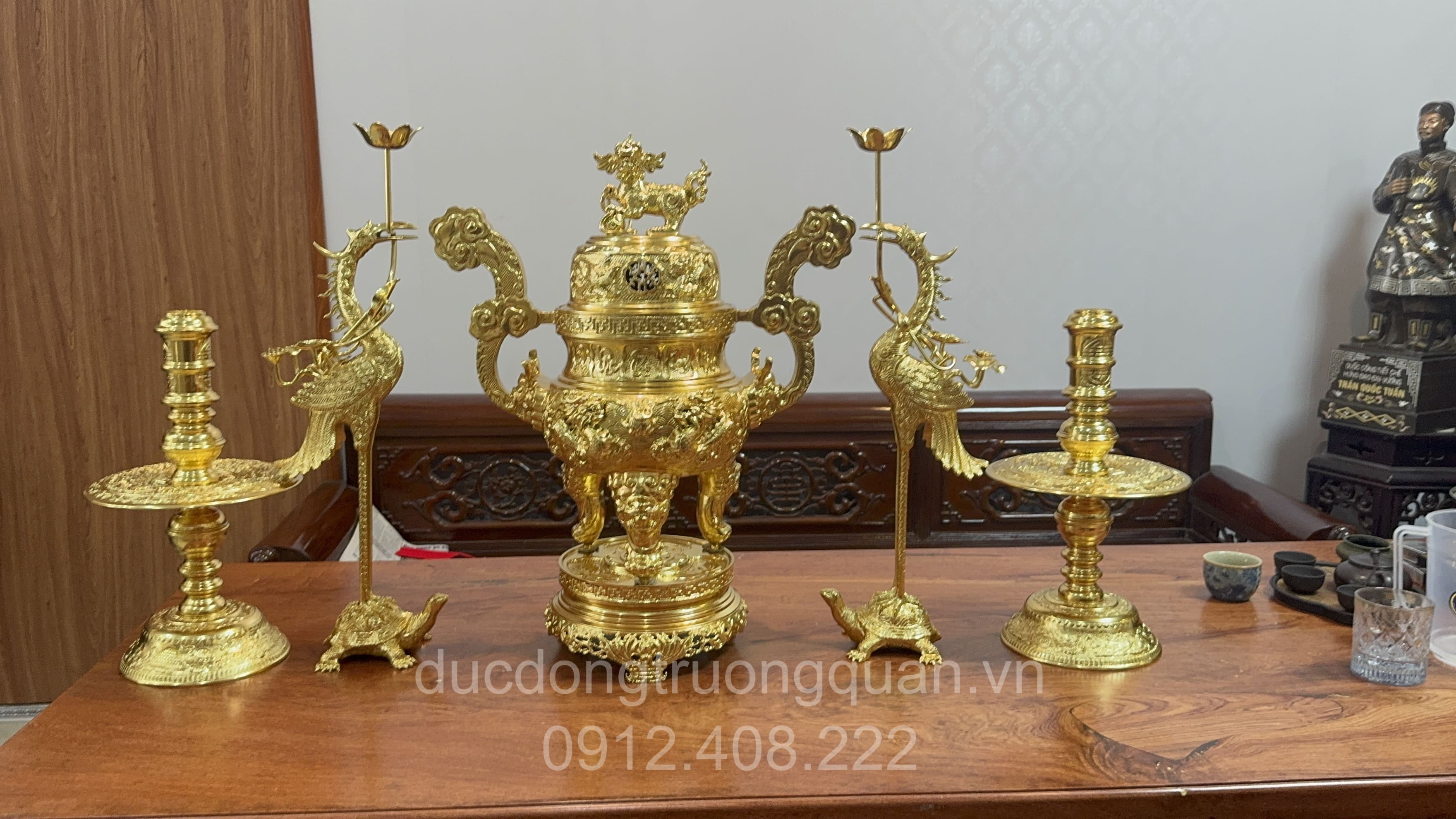 BỘ NGŨ SỰ BẰNG ĐỒNG DÁT VÀNG ĐÀI LOAN