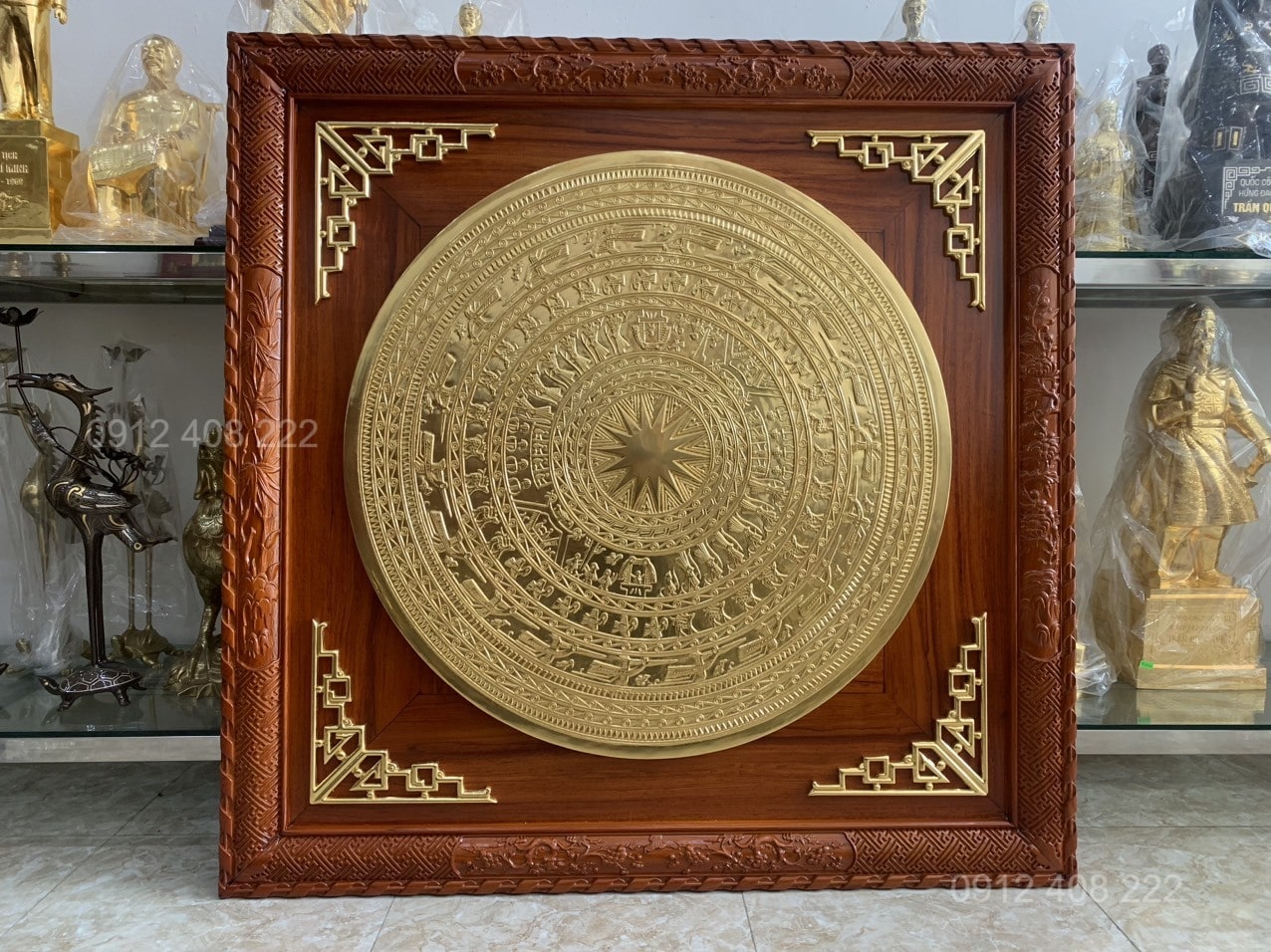 Hoàn Thiện Lắp Đặt Mặt Trống Đồng 90CM