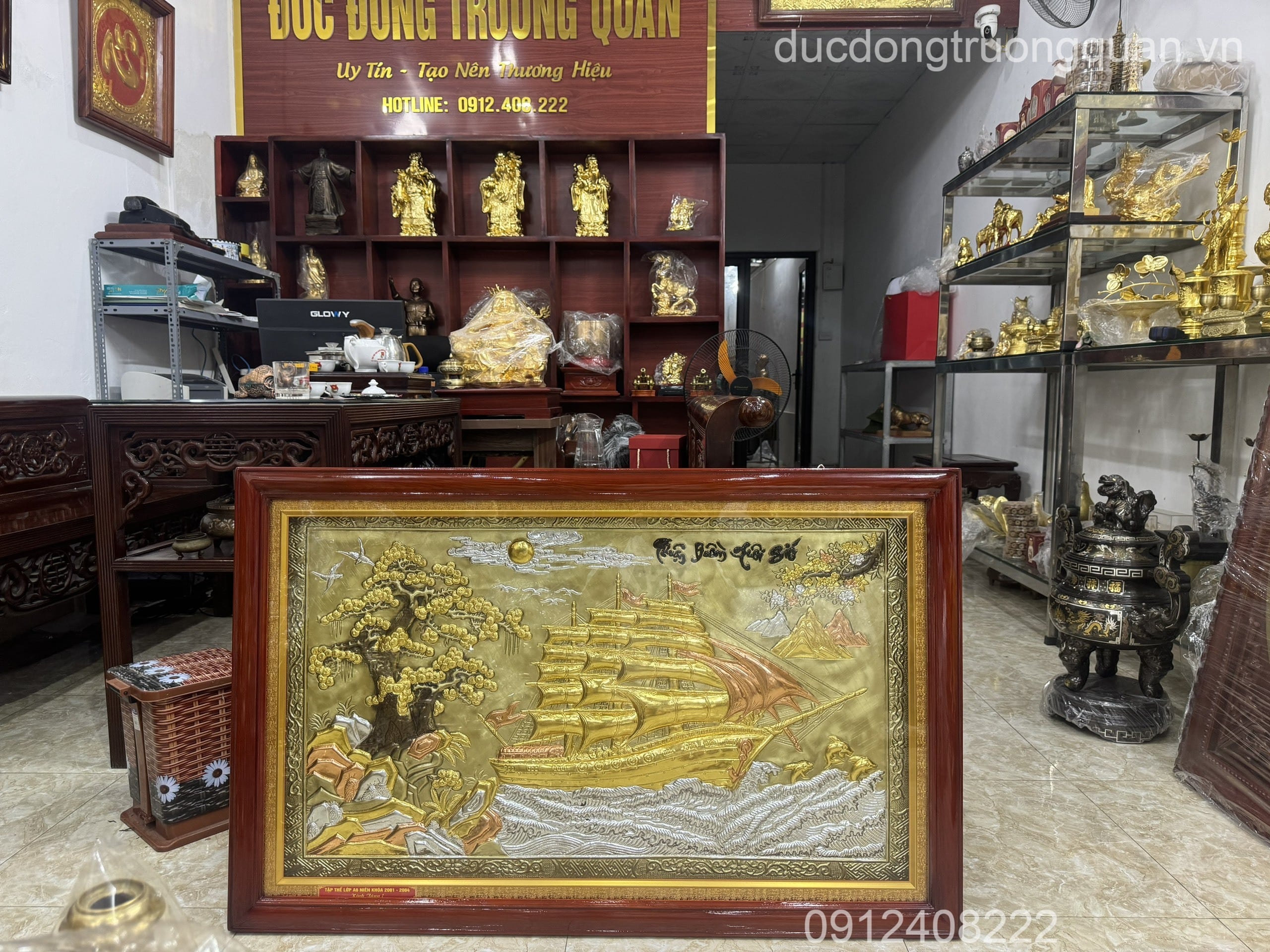 TRANH THUẬN BUỒM XUÔI GIÓ KÍCH THƯỚC 70CMX110CM