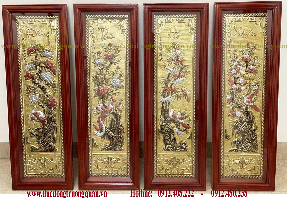 Tranh tứ quý - Xuân Hạ Thu Đông 1