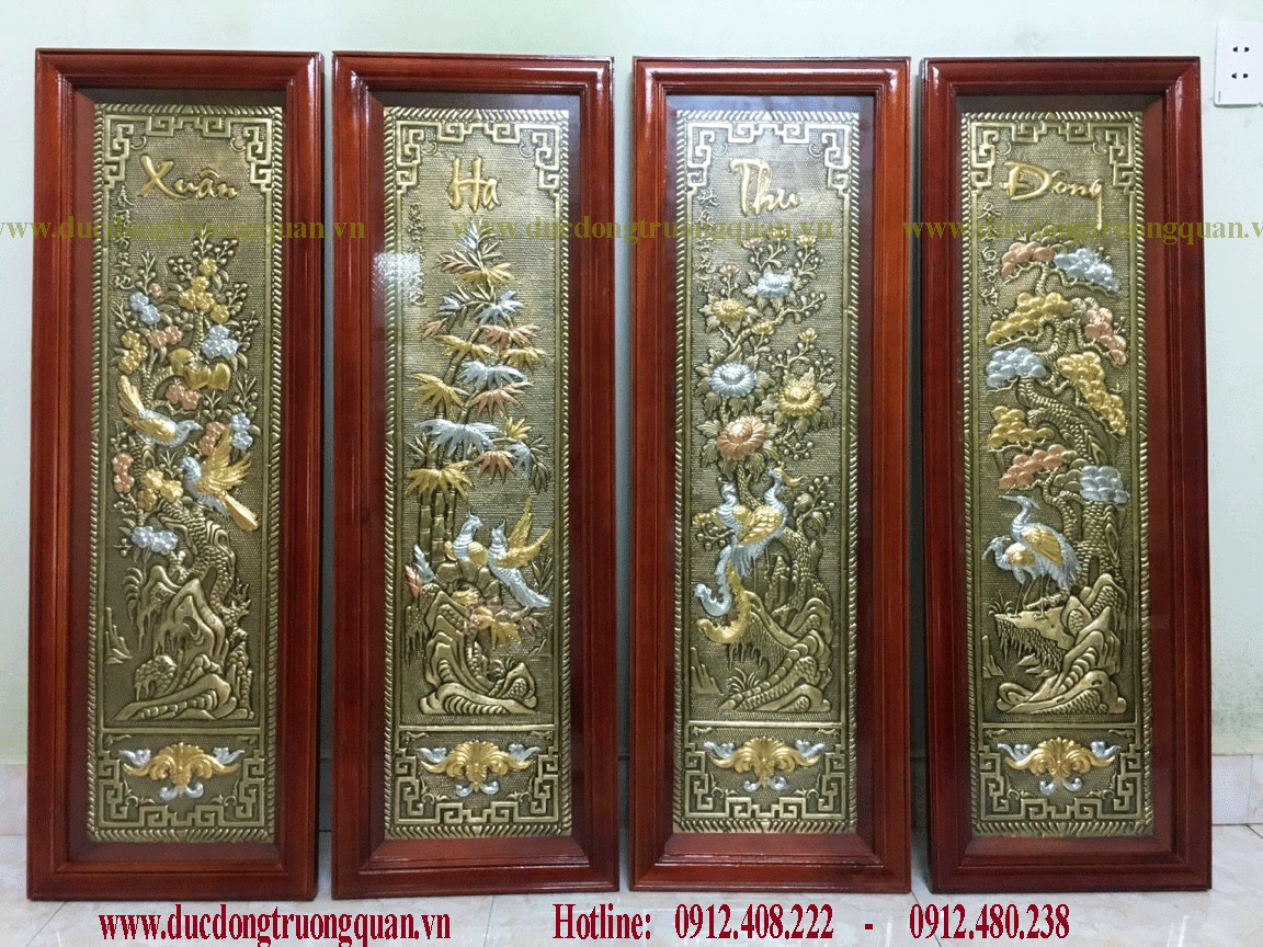 Tranh tứ quý - Xuân Hạ Thu Đông 2