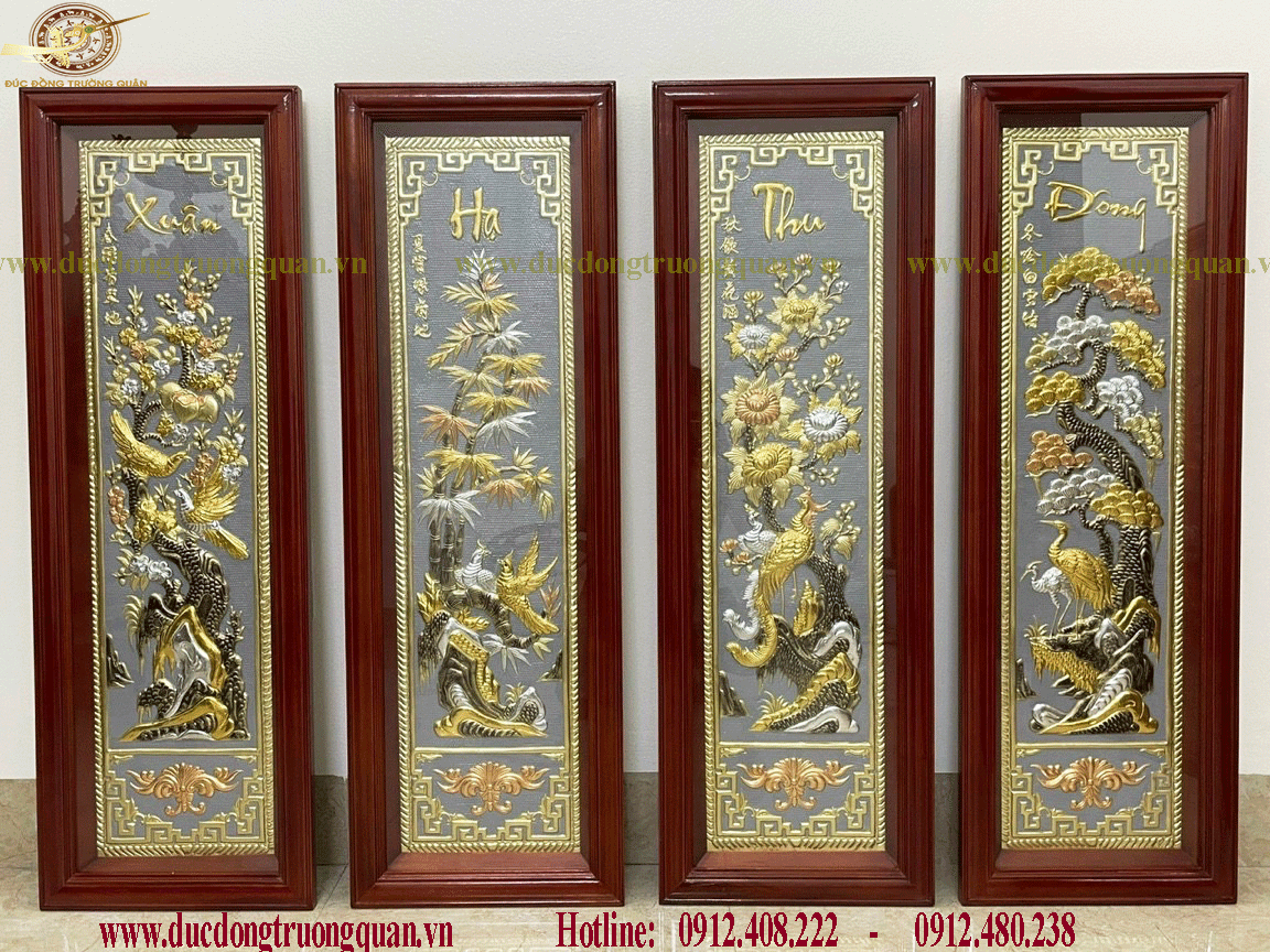 Tranh tứ quý - Xuân Hạ Thu Đông 4