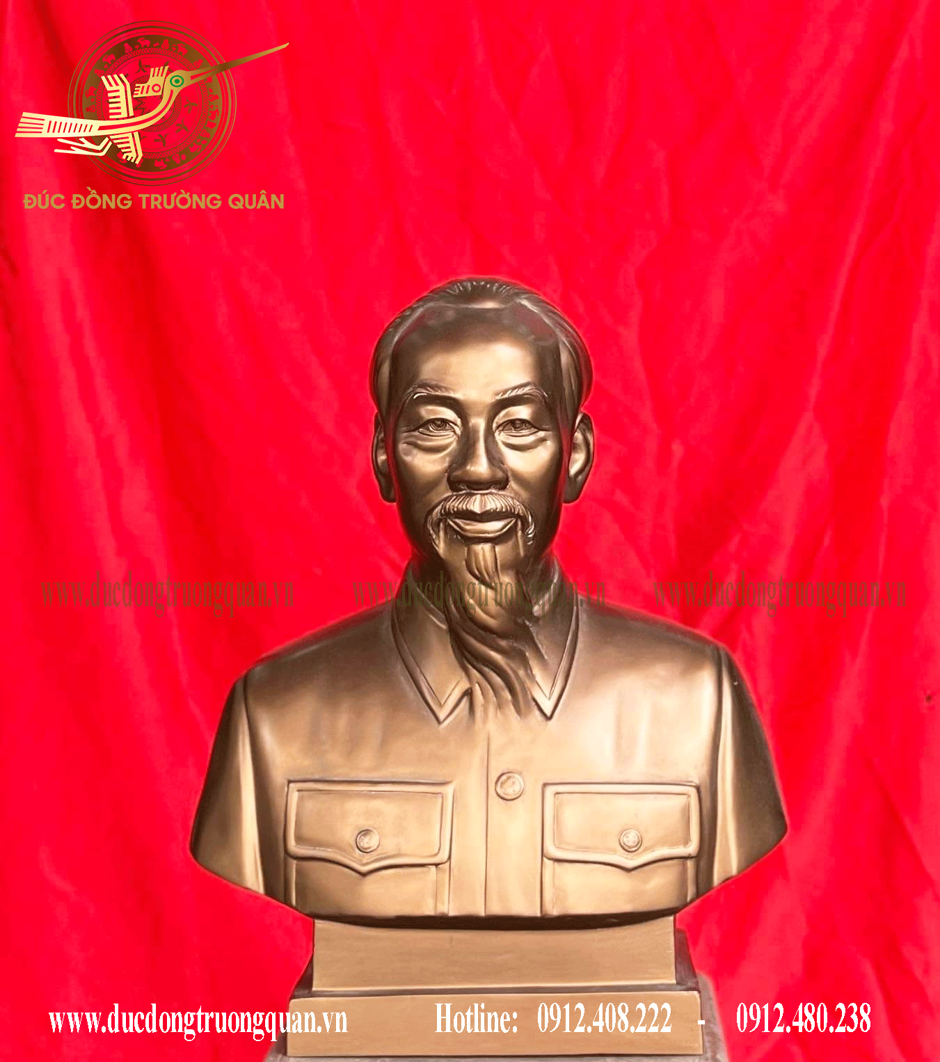 Tượng Bác Hồ bán thân (đồng đỏ)