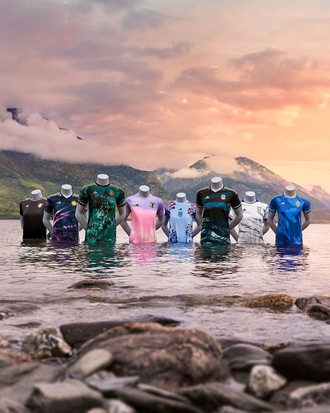 CHÍNH THỨC : Adidas chính thức công bố bộ sưu tập áo đấu sân khách dành cho các ĐTQG Nữ tại FIFA Women's World Cup 2023