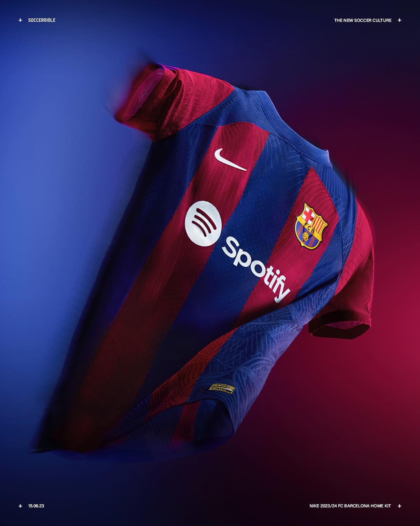 Barcelona cùng Nike trình làng mẫu áo sân nhà mùa giải 2023/24