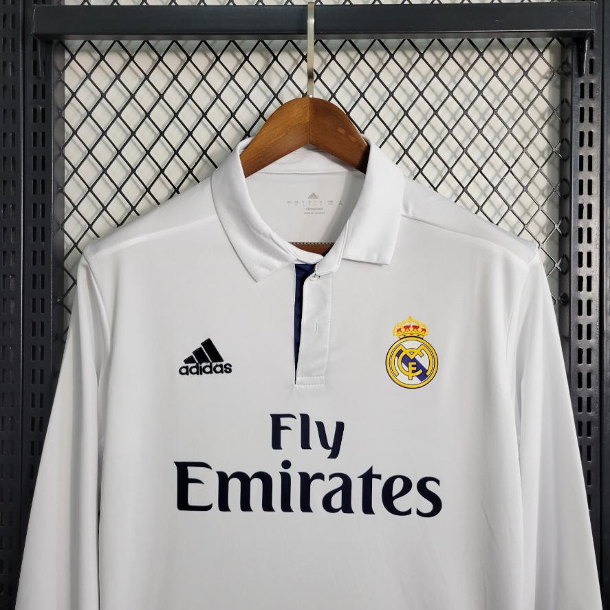 Retro Real Madrid 2016/2017 Tay Dài ( Sân Nhà )
