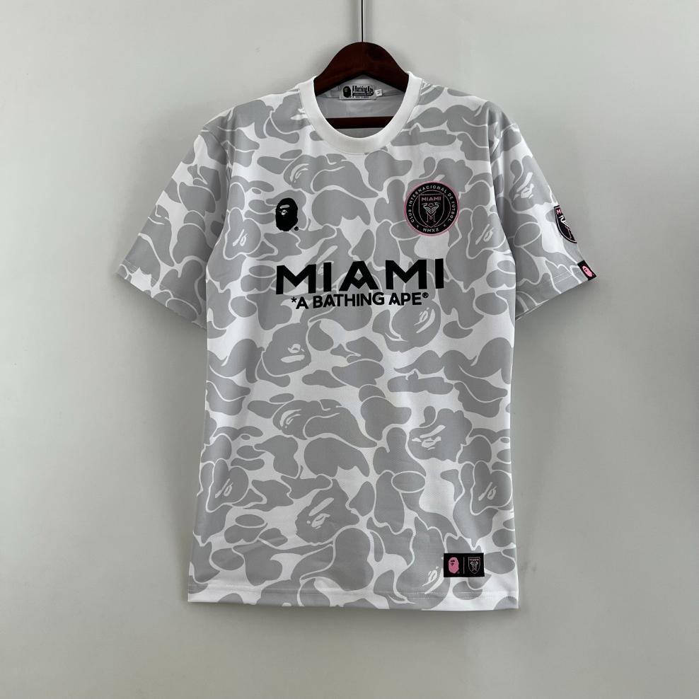 Áo Thun Bape X Miami 2026 ( Xám )