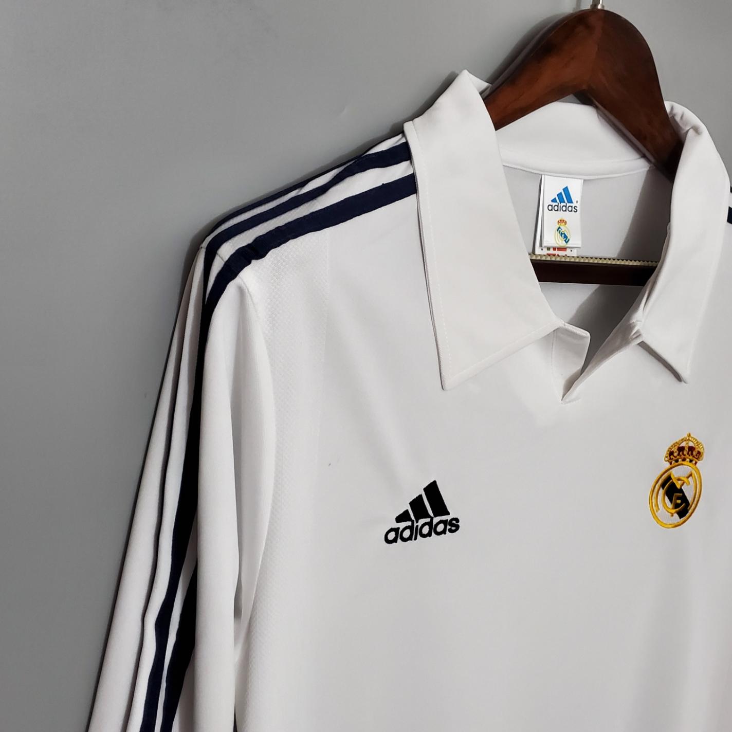 Retro Real Madrid 2001/2002 Tay Dài ( Sân Nhà )