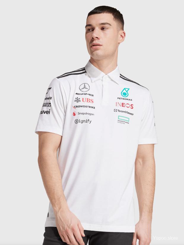 Áo Polo F1 Mercedes 2025 ( Trắng )