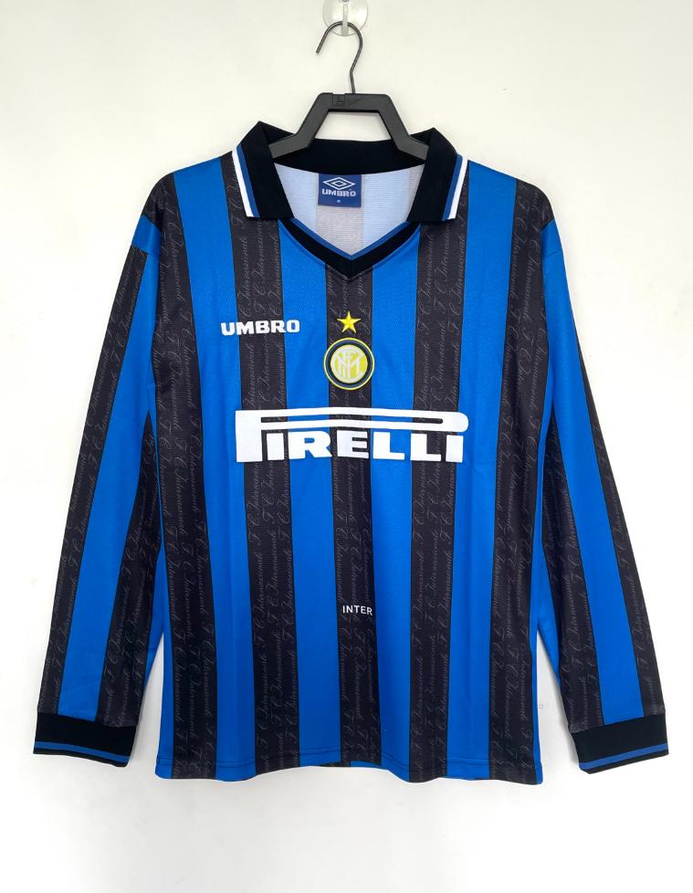 Retro Inter Milan 1997/1998 Tay Dài ( Sân Nhà )