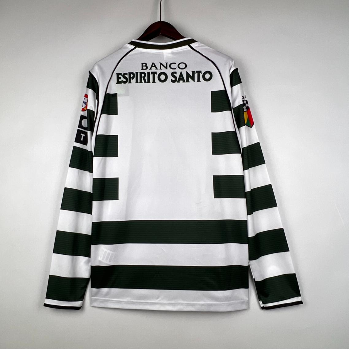 Retro Sporting Lisbon 2001/2002 Tay Dài ( Sân Nhà )