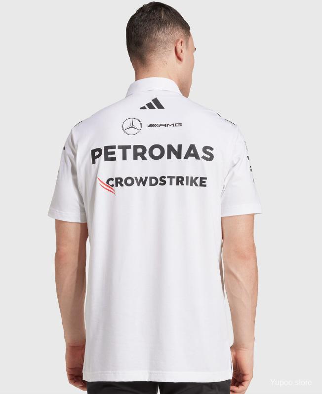 Áo Polo F1 Mercedes 2025 ( Trắng )