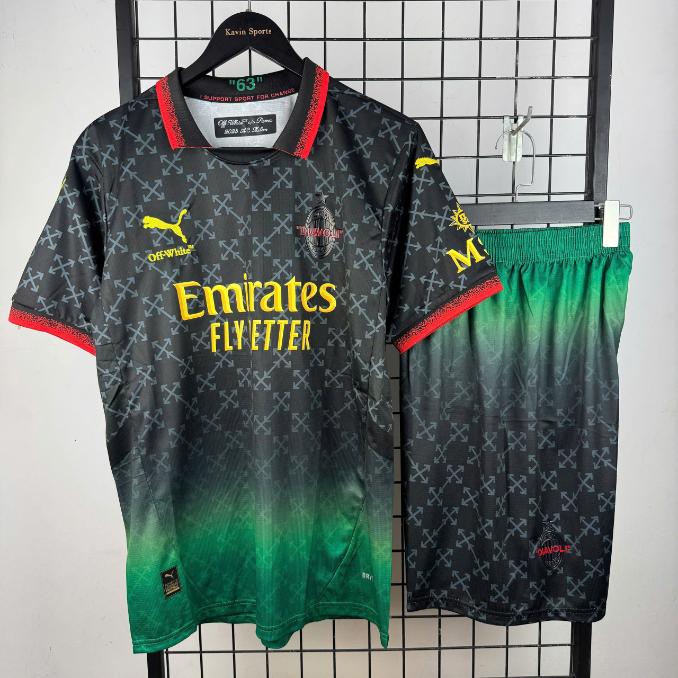 Đồ Fan AC Milan Off White ( Đen )