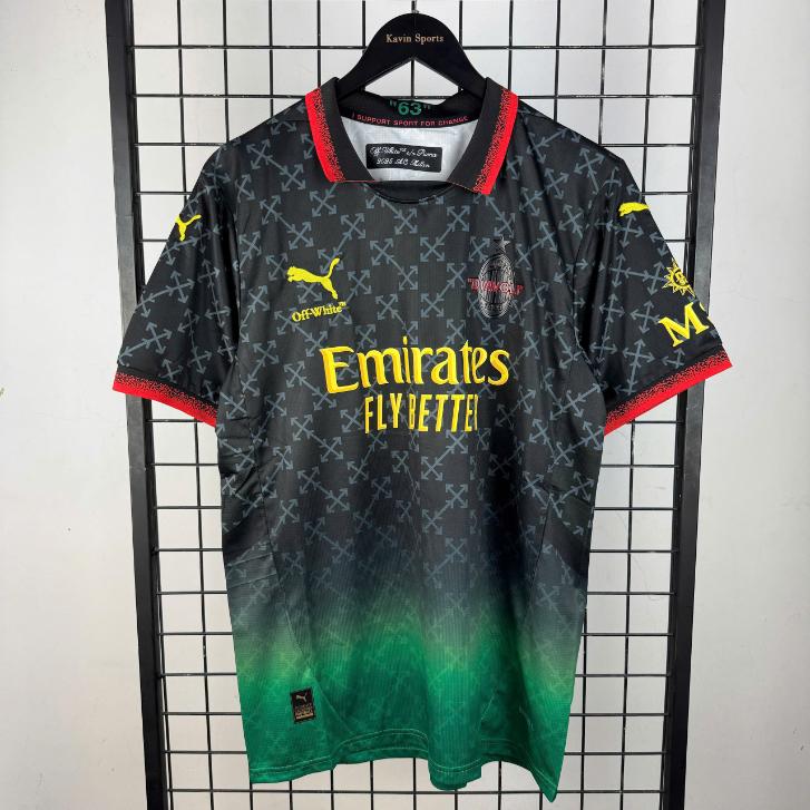 Đồ Fan AC Milan Off White ( Đen )