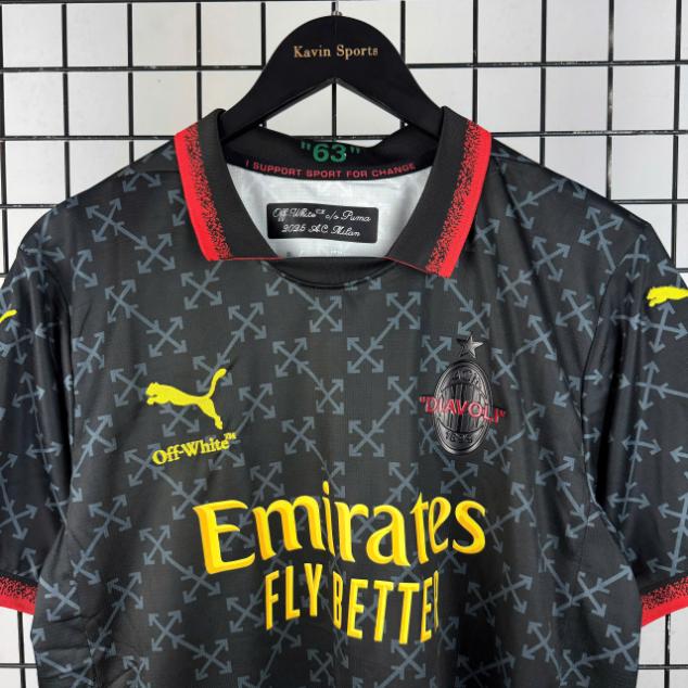 Đồ Fan AC Milan Off White ( Đen )