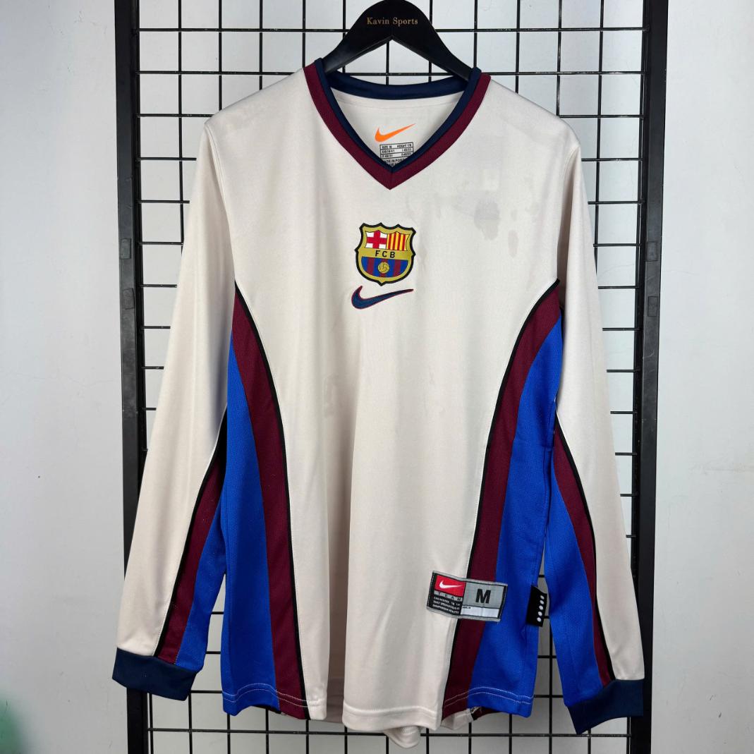 Retro Barcelona 1998/1999 Tay Dài ( Sân Khách )