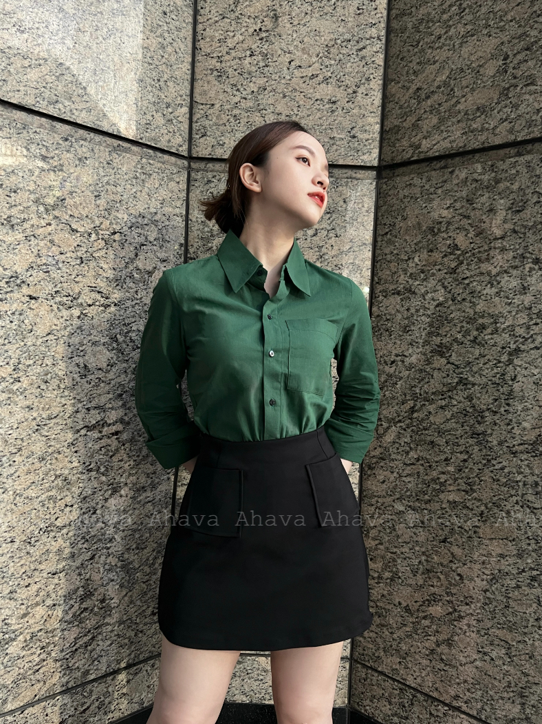 Chân váy dáng xòe màu đen CV02-40 | Thời trang công sở K&K Fashion