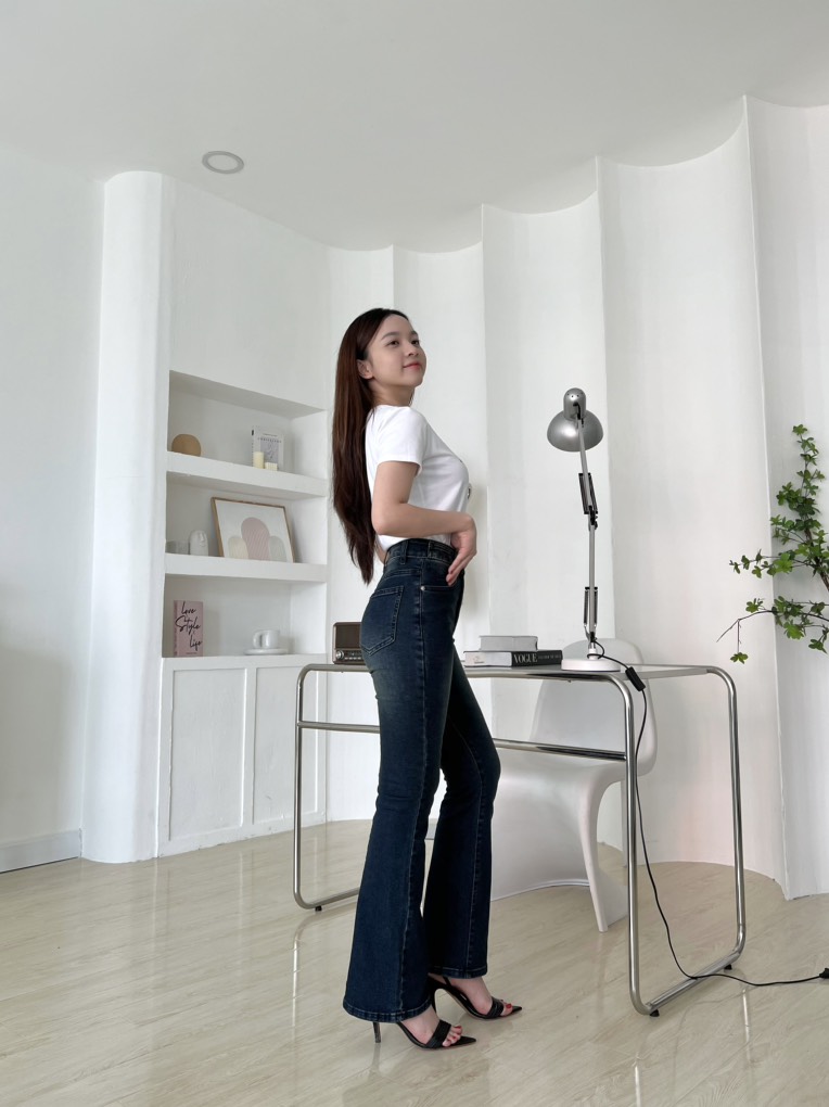QUẦN JEANS LOE VỪA XANH ĐẬM