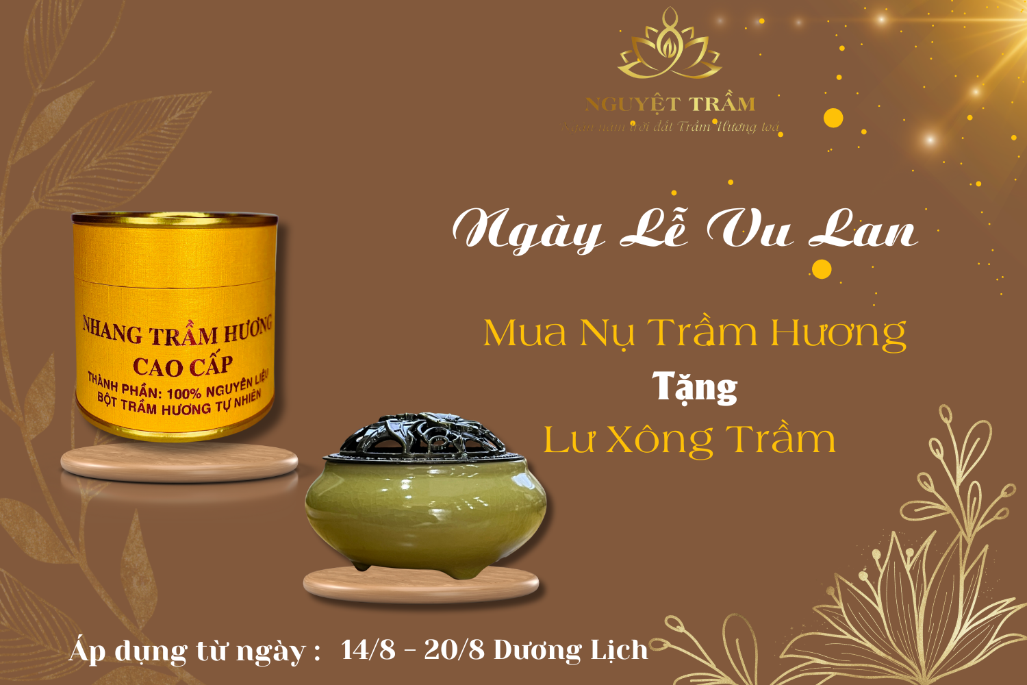 Ngày lễ vu lan - Mua nụ trầm tặng lư xông trầm
