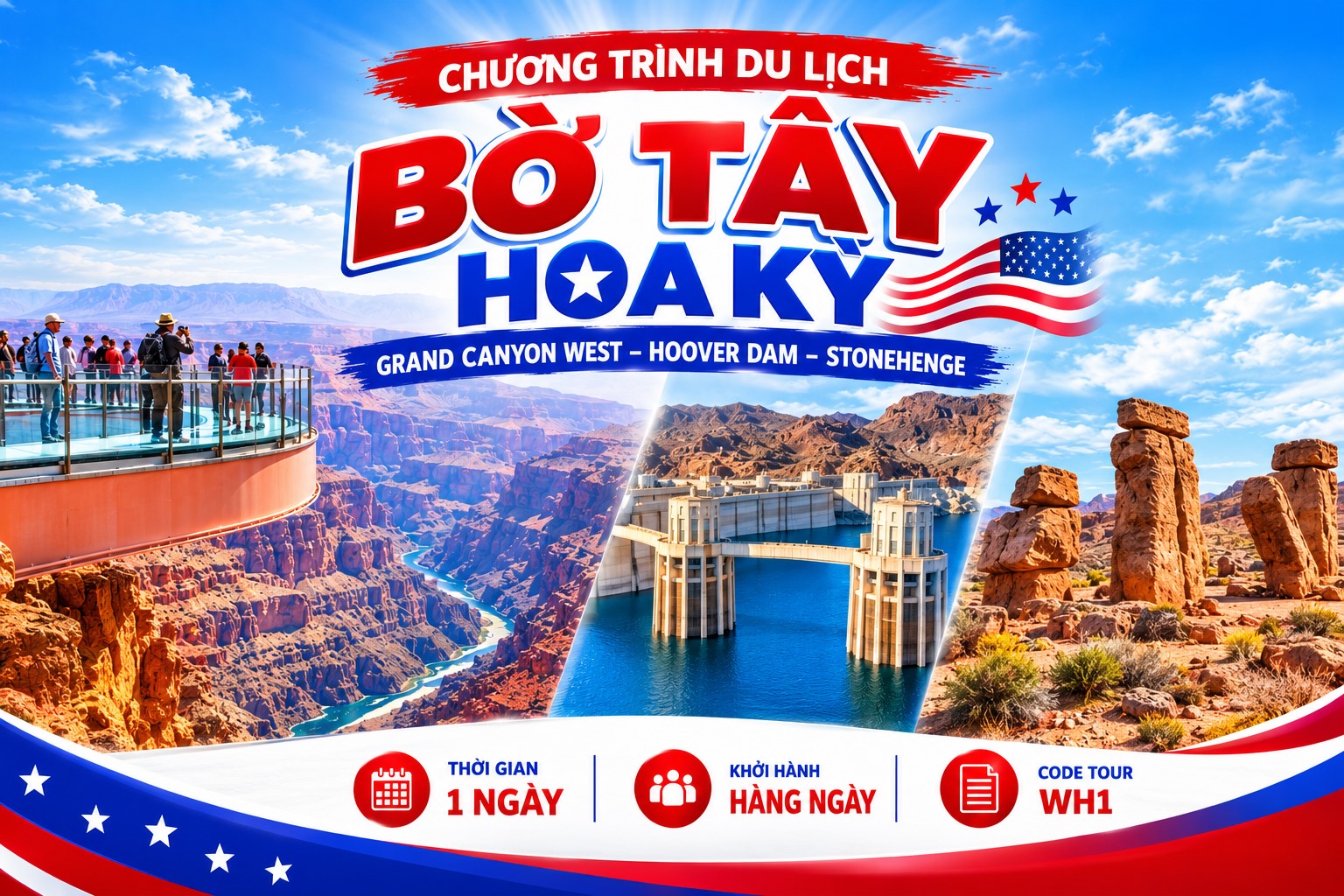 WH1 - GRAND CANYON WEST – HOOVER DAM –  STONEHENGE