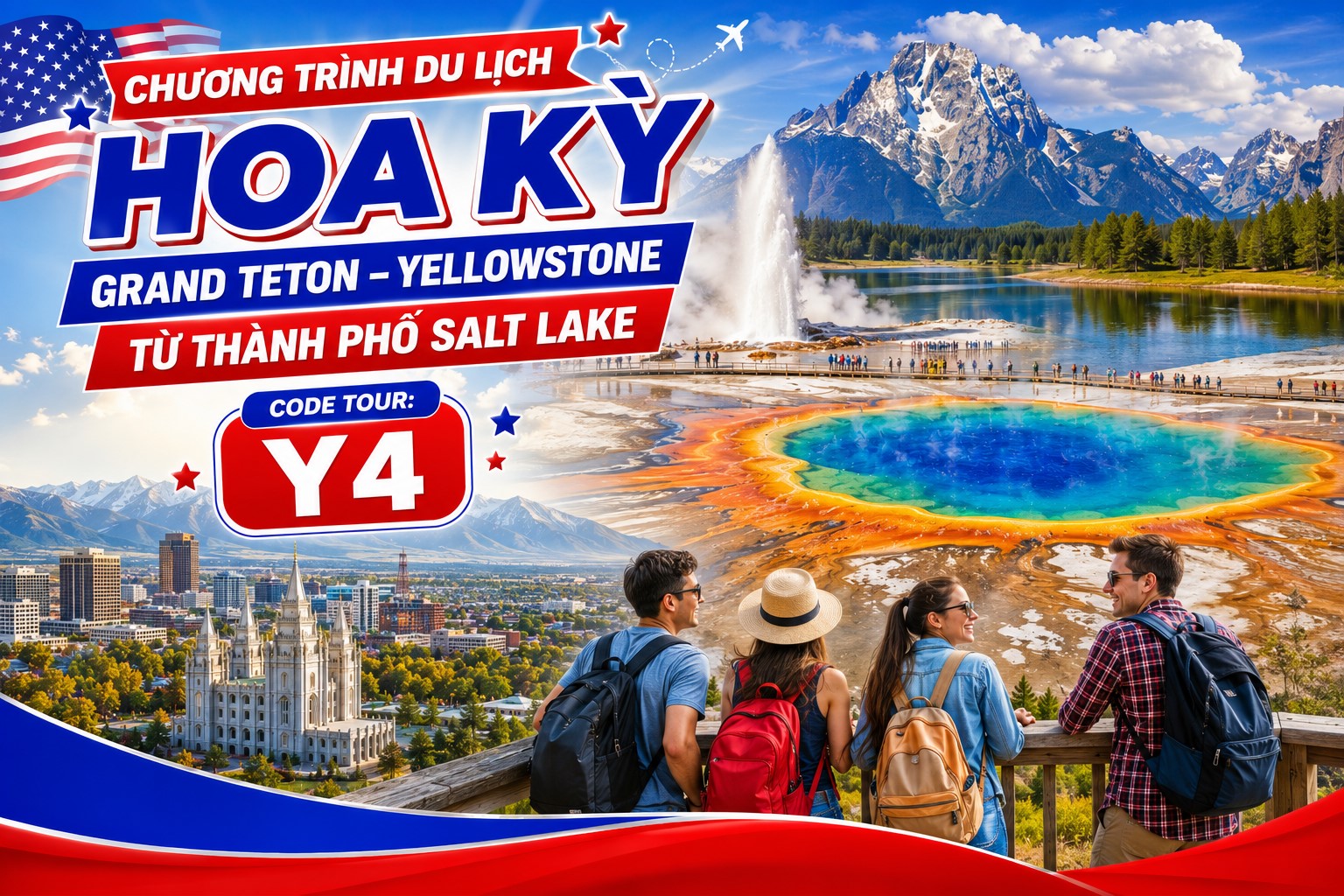 Y4 CÔNG VIÊN QUỐC GIA GRAND TETON – YELLOWSTONE TỪ THÀNH PHỐ SALT LAKE