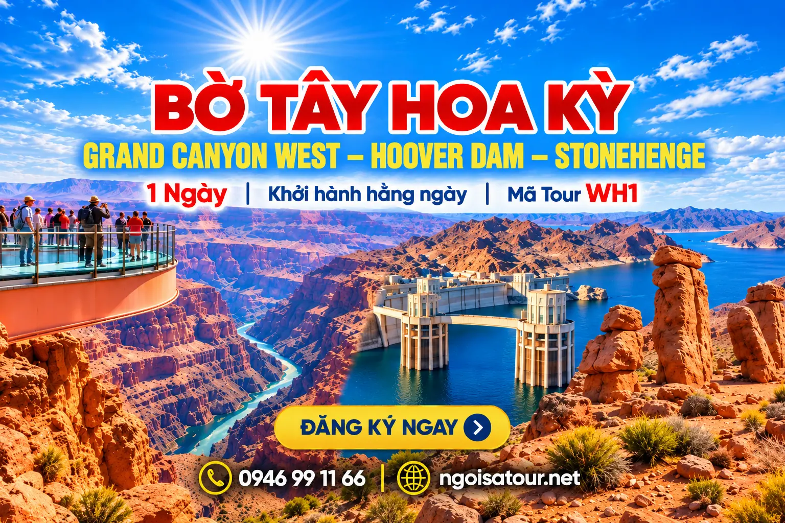 WH1 - GRAND CANYON WEST – HOOVER DAM –  STONEHENGE