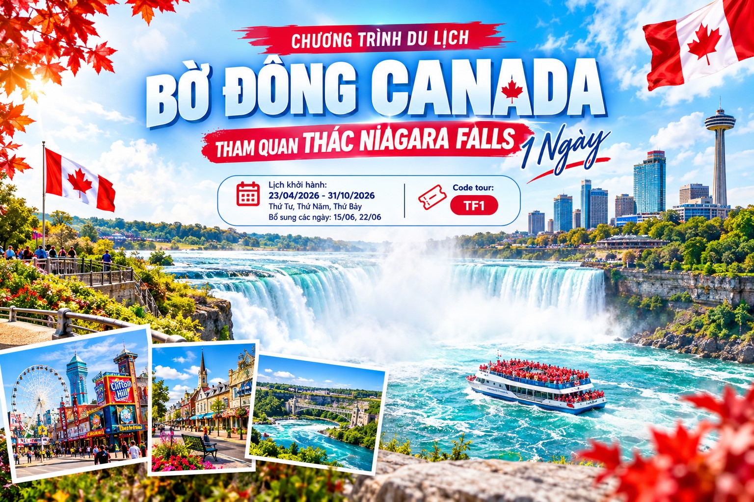 TF1 - TORONTO - NIAGARA FALLS 1 NGÀY