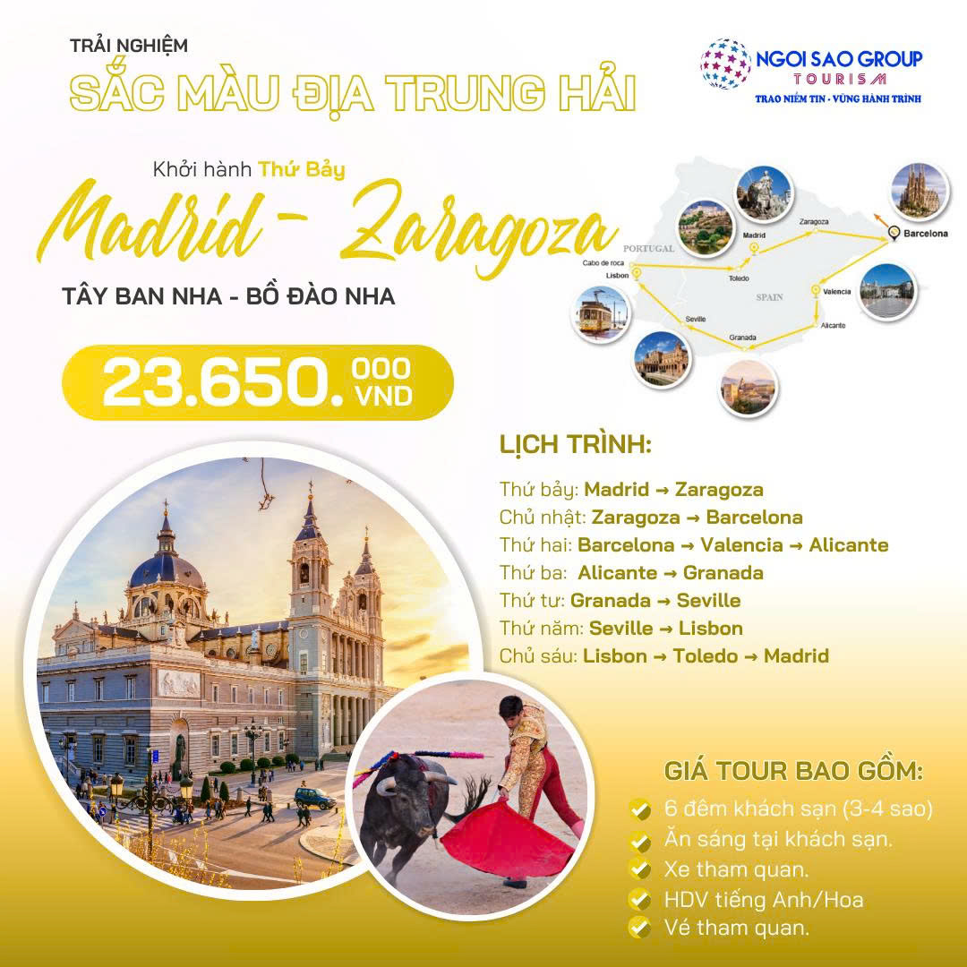 SẮC MÀU ĐỊA TRUNG HẢI: TÂY BAN NHA - BỒ ĐÀO NHA