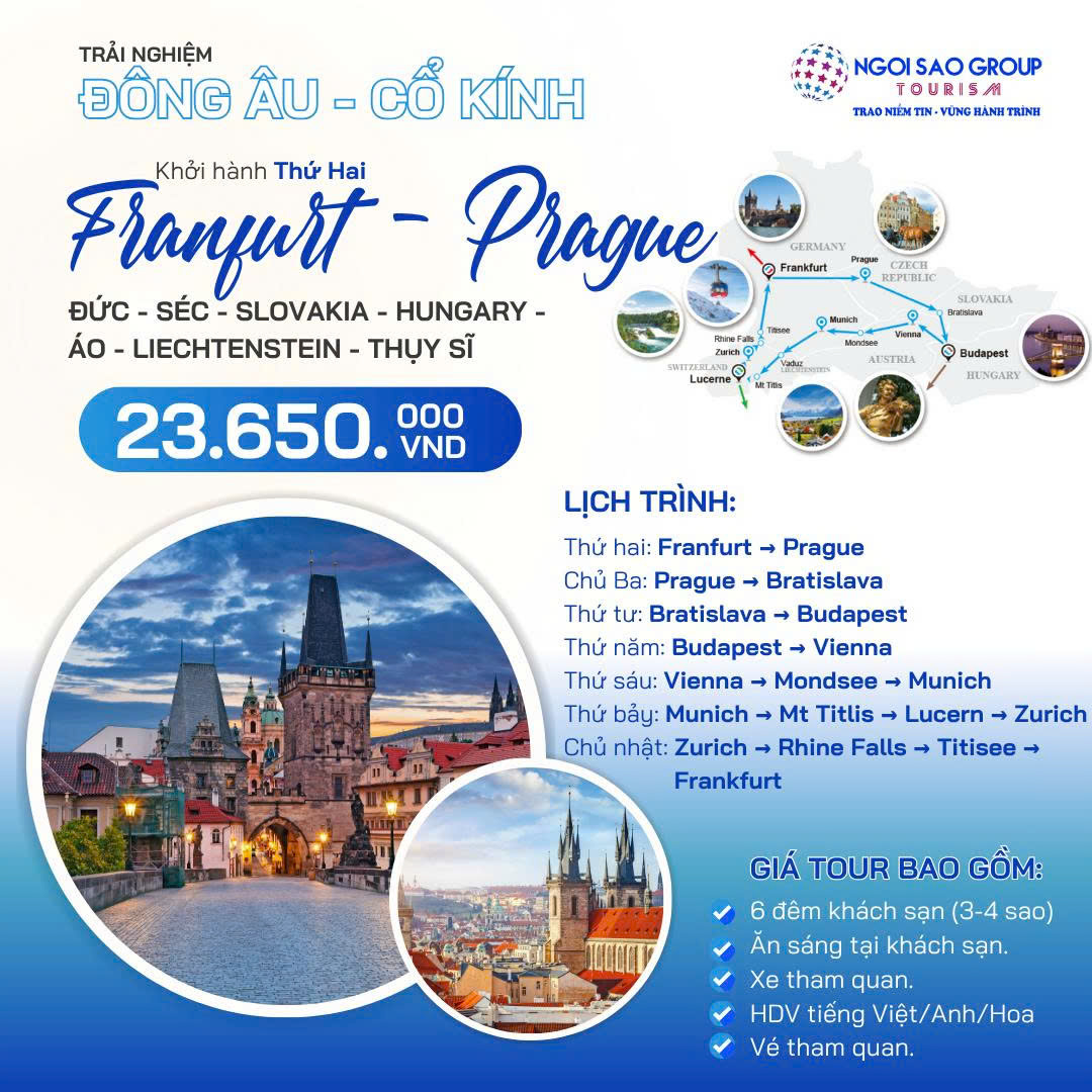 ĐÔNG ÂU CỔ KÍNH: ĐỨC - SÉC - SLOVAKIA - HUNGARY -  ÁO - LIECHTENSTEIN - THỤY SĨ