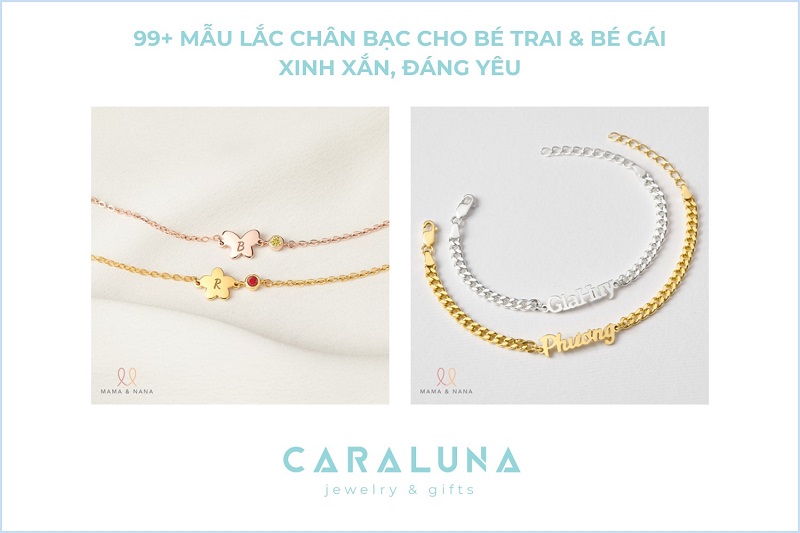 99+ Mẫu lắc chân bạc cho bé trai & bé gái xinh xắn, đáng yêu