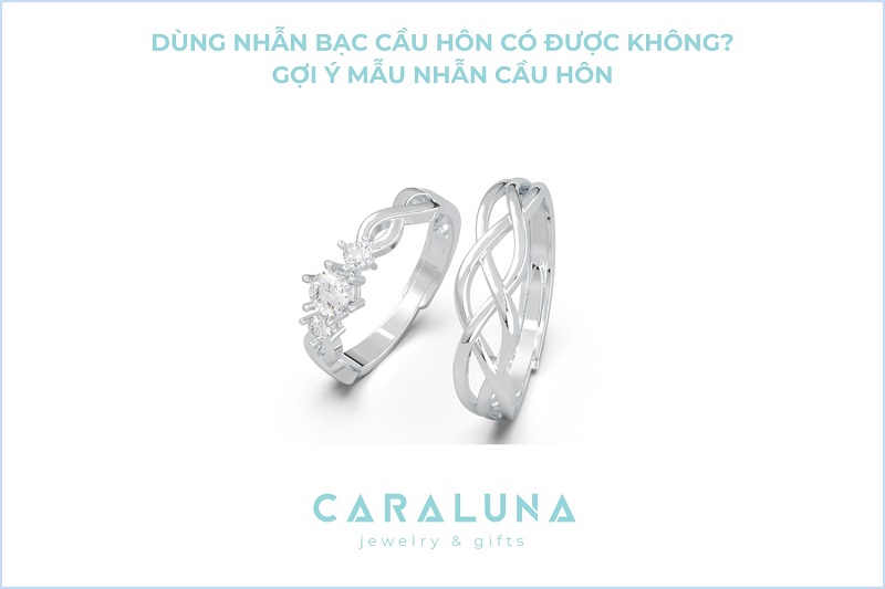 Dùng nhẫn bạc cầu hôn có được không? Gợi ý mẫu nhẫn cầu hôn