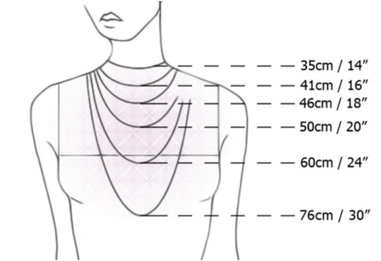 Chọn dây chuyền bạc đính đá theo độ dài dây