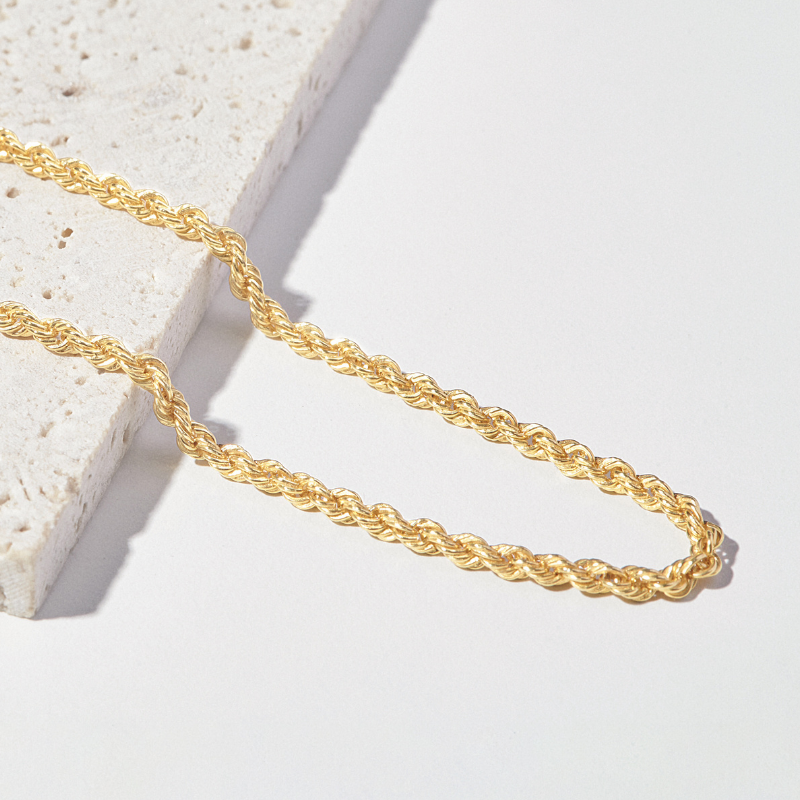 Dây Chuyền Bạc 925 Trơn Xoắn Twist - VCN03