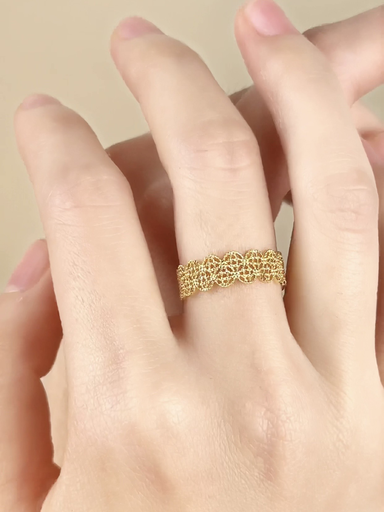 Nhẫn Kim Tiền Bạc 925 Mạ Vàng 18K - VCR18