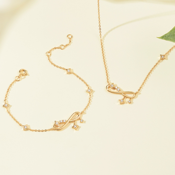 Set Quà Tặng Trang Sức Bạc Cao Cấp - Set 2 Món - Set Vô Cực Tình Yêu Vĩnh Cửu - VYN72 & VYB72