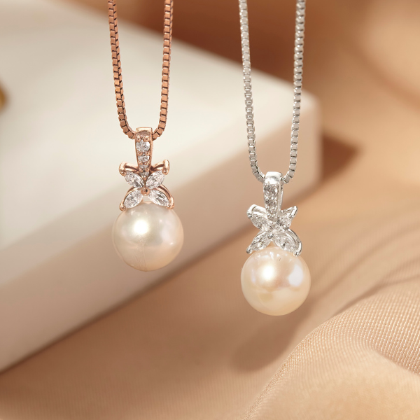 Set Quà Tặng Trang Sức Bạc Cao Cấp - Set 2 Món -Ngọc Trai Tự Nhiên Đính Đá Cách Điệu - VCN23 & VCE16