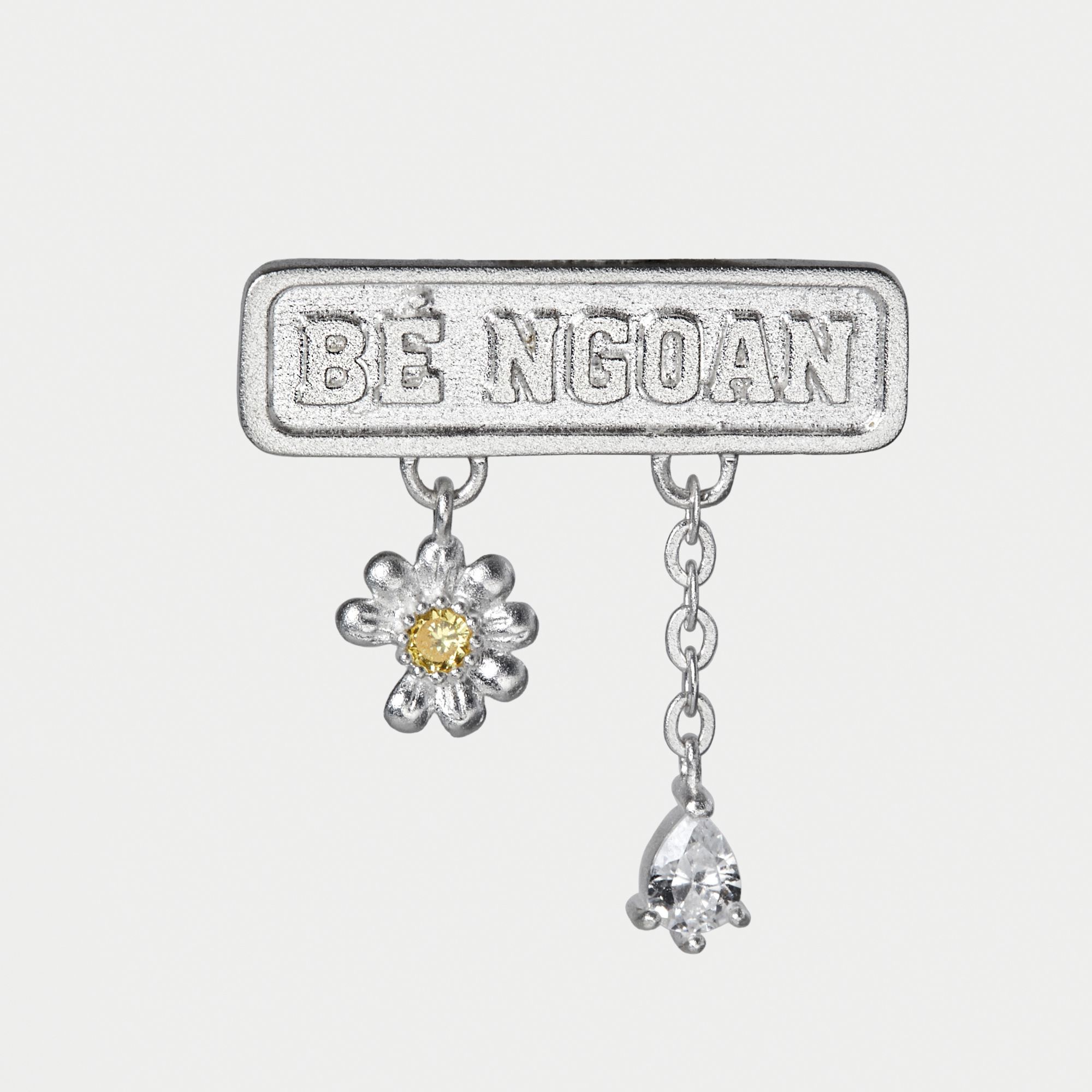 Charm Kính Bạc 925 Hoa Bé Ngoan - VKC13