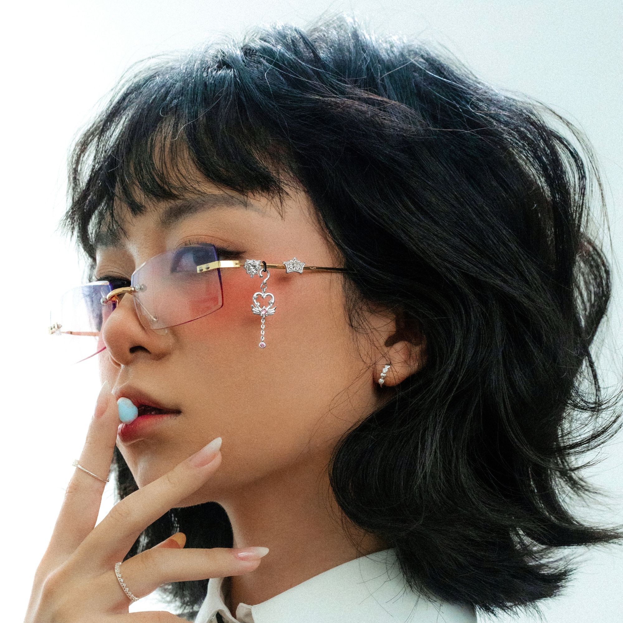 Charm Kính Bạc 925 Hoa Bé Ngoan - VKC13